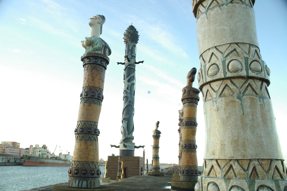 Parque das Esculturas, com obras de Francisco Brennand, fica no Centro do Recife — Foto: Inaldo Lins/Prefeitura do Recife