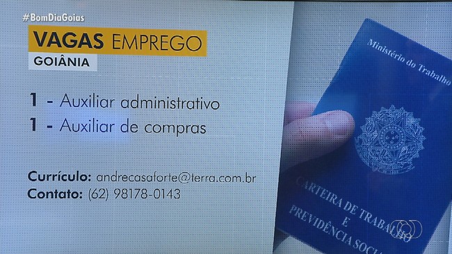 Veja as vagas de emprego para Goiás