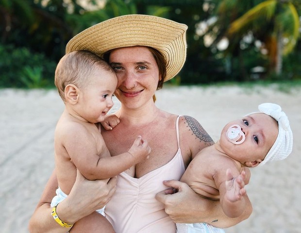 Fernanda com Sara e Samuel (Foto: Reprodução Instagram)