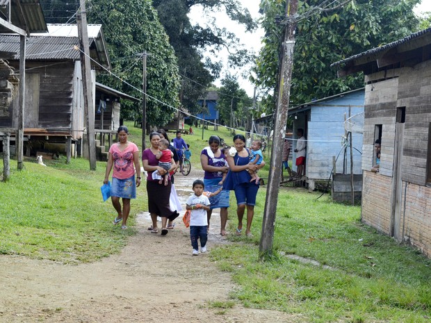 Aldeia Kumenê, em Oiapoque, possui quase 2 mil índios (Foto: Abinoan Santiago/G1)