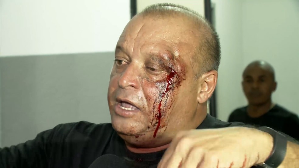 O jornalista Justino Filho alegou à polícia que foi ameaçado de morte pelo prefeito após a discussão. — Foto: Reprodução/TV Mirante