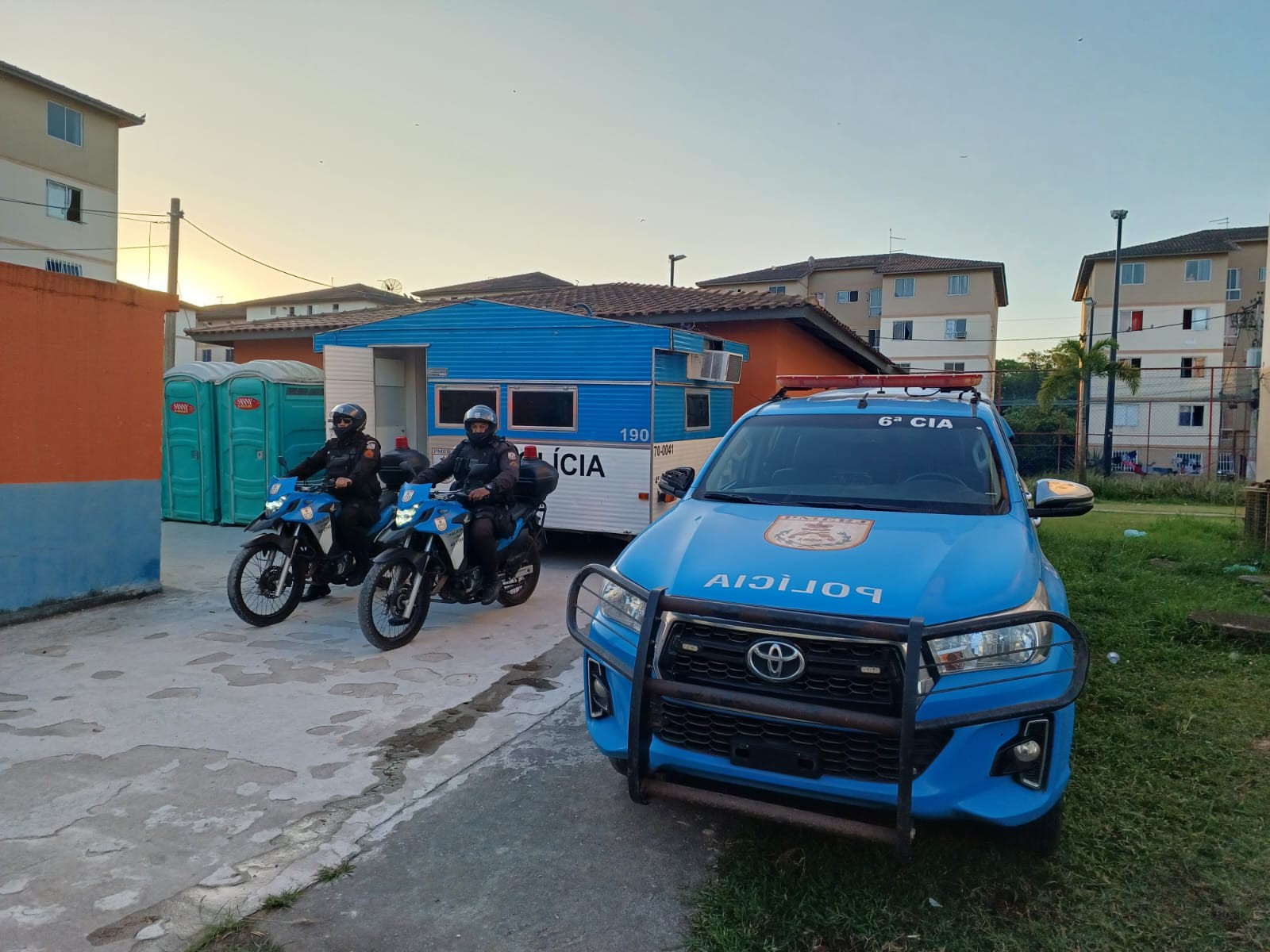 Polícia Militar instala base móvel em conjunto habitacional de Maricá