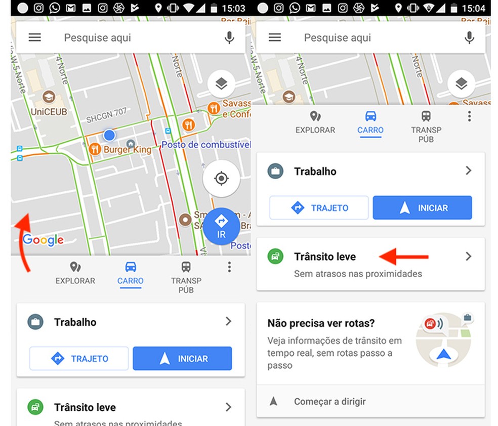 Google Maps diz se tem trânsito pesado no caminho para o trabalho ...