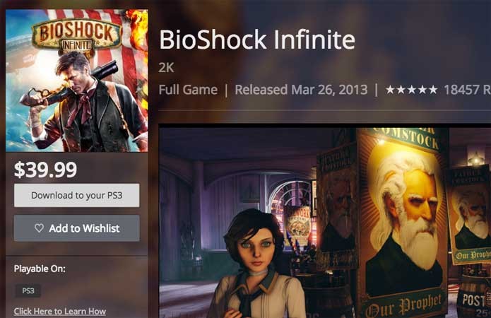 BioShock Infinite no PS3 (Foto: Reprodução/Felipe Vinha)