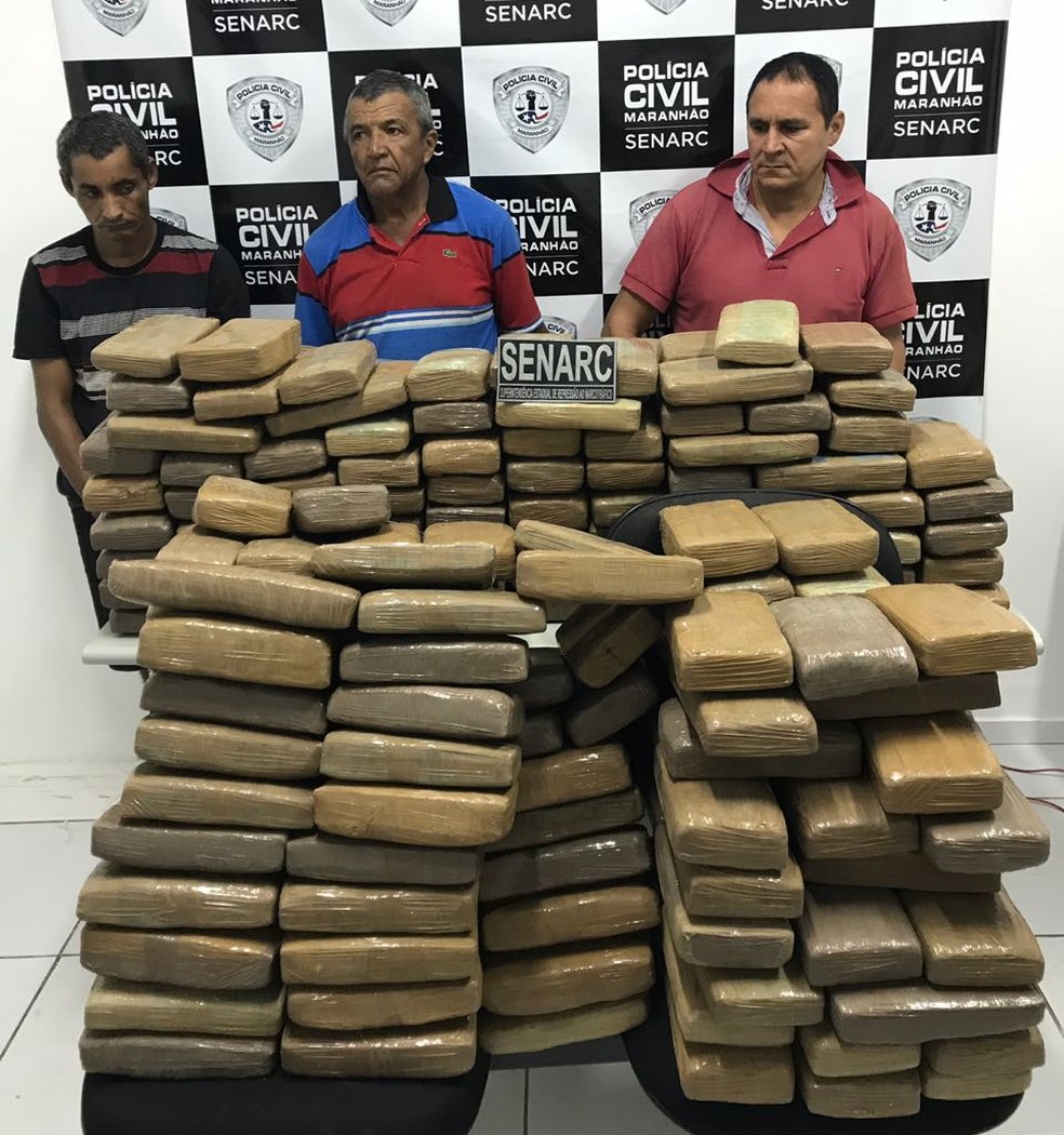 Raimundo Nonato, Hamilton da Cruz e Iranildo Dias foram presos por suspeita de tráfico de drogas (Foto: Divulgação/Polícia Civil)
