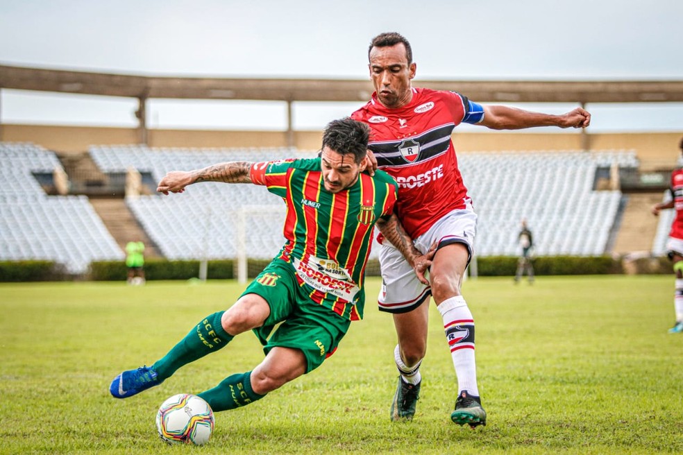 Sampaio venceu o River por 3 a 2, de virada, jogando em Teresina — Foto: Lucas Almeida/L17 Comunicação