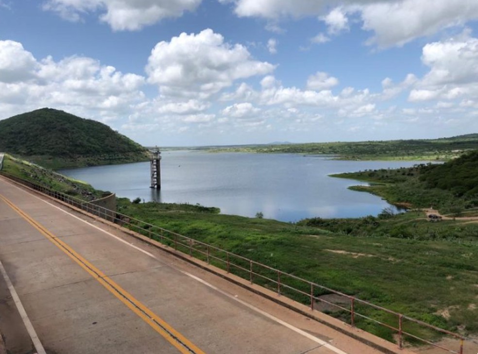 O Açude Orós, por exemplo, chegou a 4,7% no começo de 2020 e, agora, já se encontra com 58,40%, melhor número desde março de 2013. — Foto: Cogerh/Divulgação