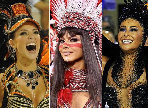 Paolla Oliveira, viviane Araújo e Sabrina Sato têm fantasias icônicas no Carnaval (Foto: AgNews)