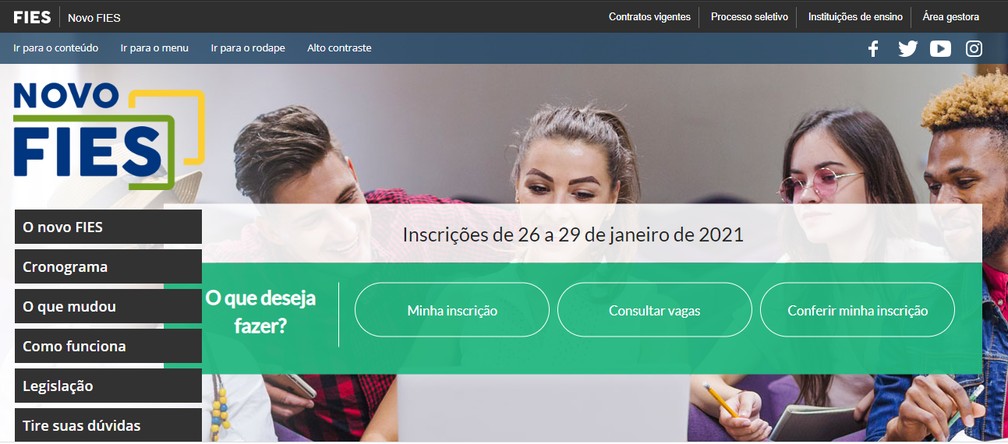 Fies 2021.1: financiamento para pagar mensalidades em universidades privadas do primeiro semestre — Foto: Reprodução/Fies/MEC