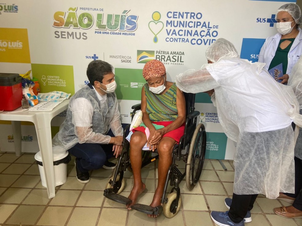 São Luís é a 1ª capital a iniciar aplicação de doses de reforço da vacina contra a Covid-19 — Foto: Adailton Borba/TV Mirante