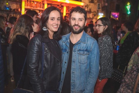 Bruna Giorgi e o fotógrafo Arthur Vahia (Foto: Alexandre Virgilio)