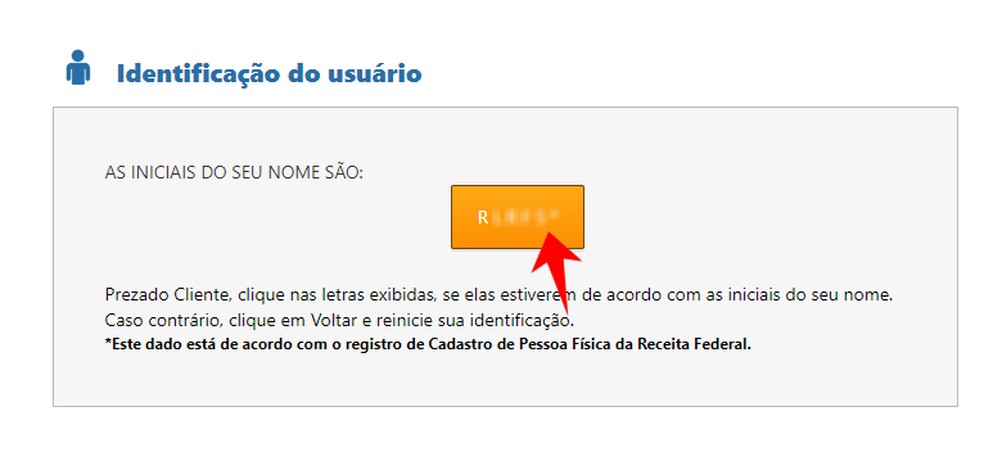 Confirme as iniciais do seu nome para excluir dispositivo cadastrado na Caixa — Foto: Reprodução/Rodrigo Fernandes