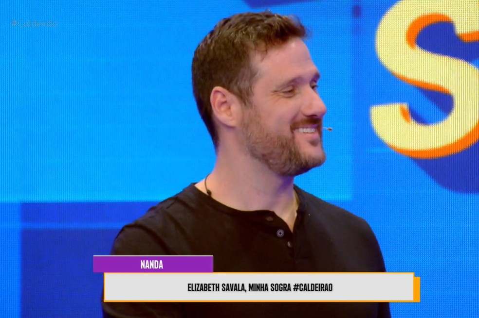 Tadeu é filho de Elizabeth Savala e foi ao 'Caldeirão' — Foto: Globo