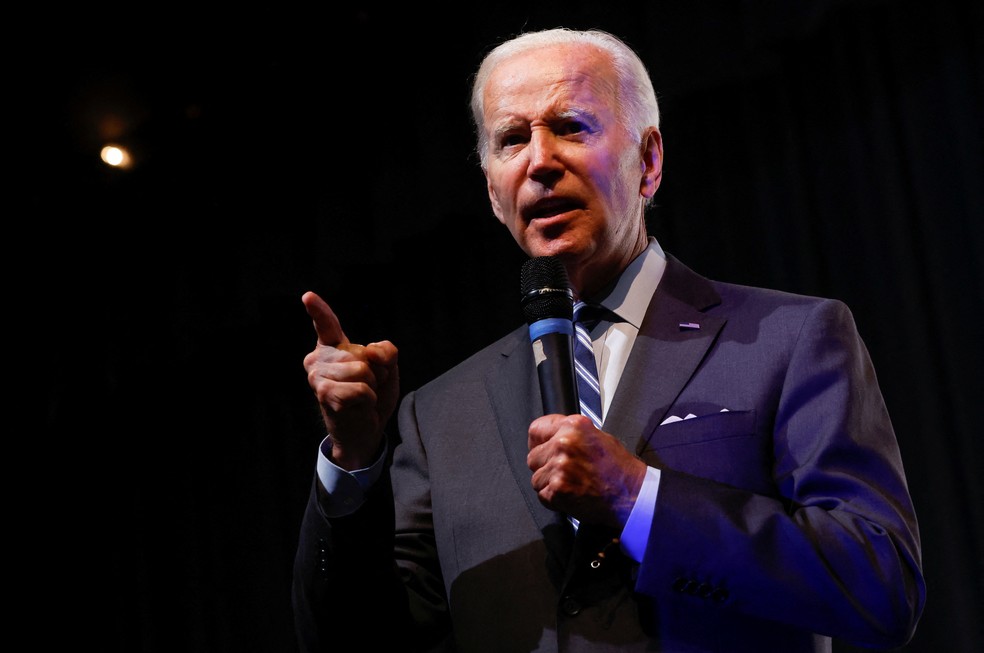 Biden critica republicanos apoiadores de Trump antes de comício: "É quase semifascismo", afirma — Foto: Reuters/Jonathan Ernst