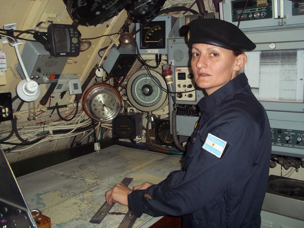 Eliana María Krawczyk, primeira oficial submarinista argentina e uma das 44 pessoas no submarino desaparecido ARA San Juan — Foto: Marinha da Argentina/AFP