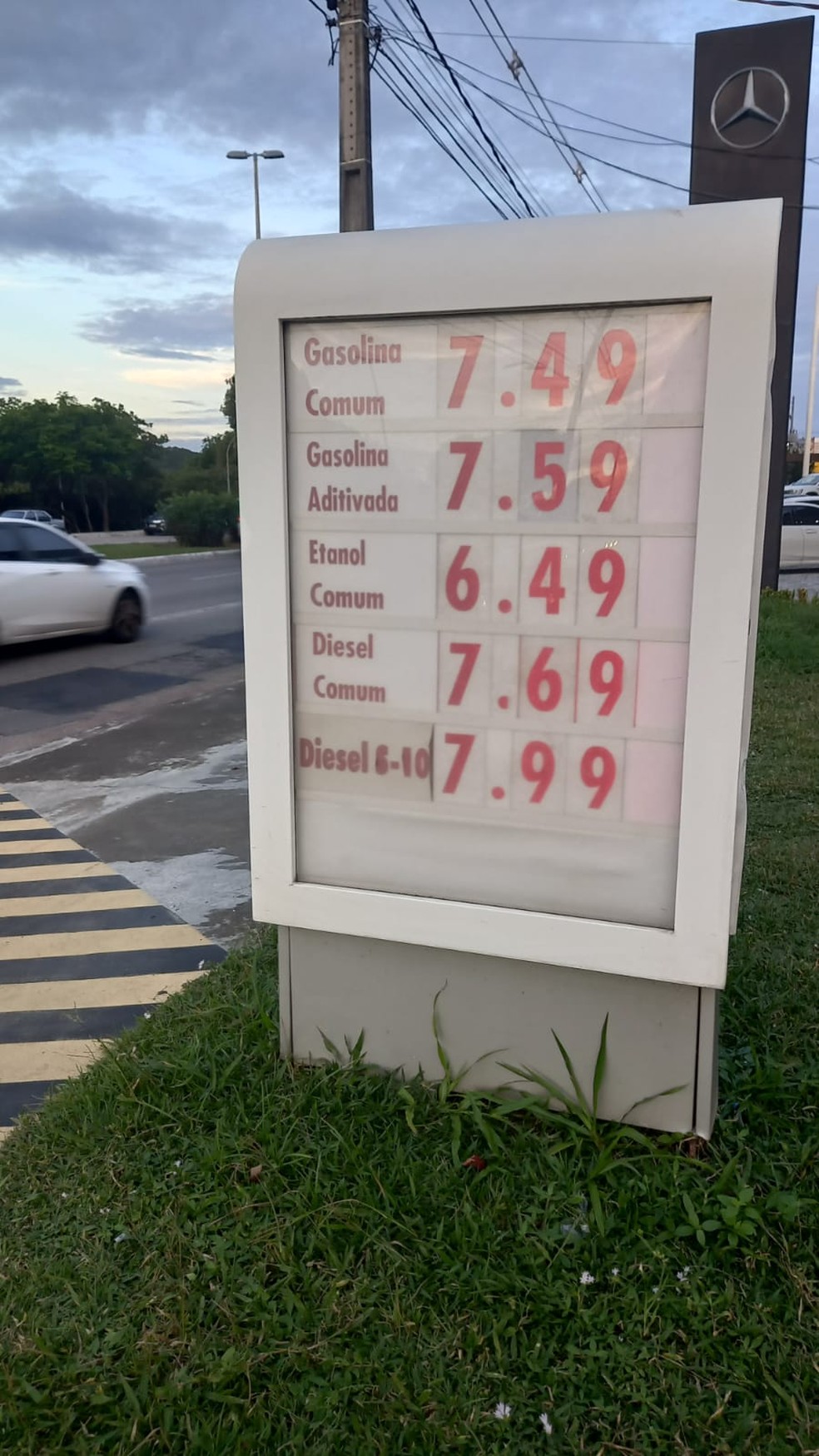 Preço da gasolina caiu nos postos de Natal — Foto: Tom Guedes/Inter TV Cabugi
