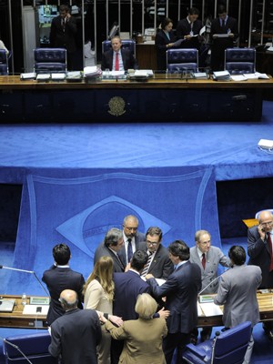 O plenário do Senado durante votação de projeto que altera regras do FPE (Foto: Waldemir Barreto/Agência Senado)