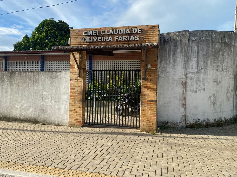 CMEI Cláudia de Oliveira Farias — Foto: Kleber Teixeira/Inter TV Cabugi