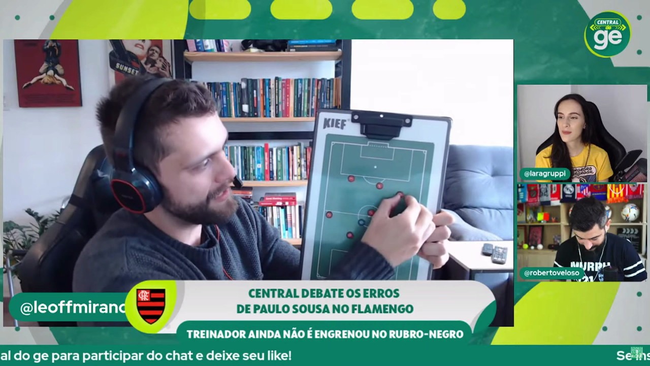 Central do ge explica como a entrada de Pedro no time no Flamengo afetaria a transição defensiva da equipe