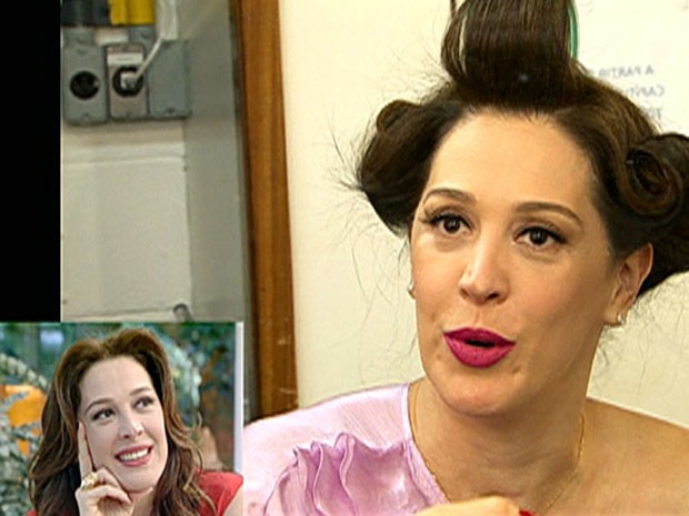 Maquiadora de Claudia Raia ensina a usar o batom de Lívia, vilã de Salve Jorge (Foto: Mais Você / TV Globo)