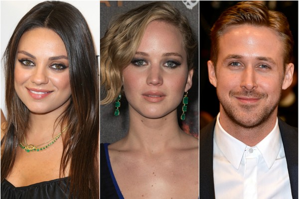 Mila Kunis, Jennifer Lawrence e Ryan Goslin são algumas das celebridades que são queridas por todos (Foto: Getty Images)