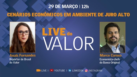 Live do Valor: Marco Caruso, do Banco Original, fala sobre os cenários econômicos em ambiente de juro alto