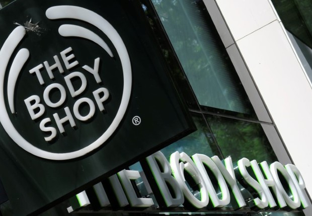 Logo da companhia de cosméticos britânica The Body Shop, em loja em Viena, na Áustria (Foto: Leonhard Foeger/Reuters)