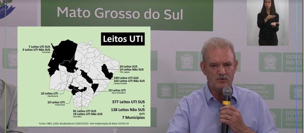 Secretário Geraldo Resende em coletiva neste domingo (29) — Foto: Redes Sociais/Reprodução