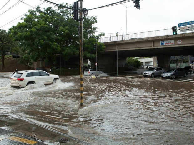 Chuva causa alagamento na Avenida Rubem Berta com a Avenida José Maria Whitaker em São Paulo (SP), nesta segunda-feira (06). (Foto: Adriana Barbosa/Futura Press/Estadão Conteúdo) Chuva causa alagamento na Avenida Rubem Berta com a Avenida José Maria Whitaker em São Paulo (SP), nesta segunda-feira (06). (Foto: Adriana Barbosa/Futura Press/Estadão Conteúdo)