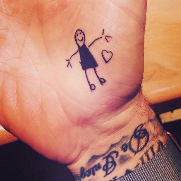 David Beckham compartilhou sua nova tatuagem com seus fãs no Instagram (Foto: Reprodução/Instagram)