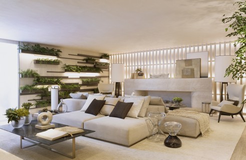 Sala de estar projetada por Debora Aguiar para Mostra Artefacto 2022