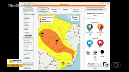 Previsão do tempo: veja como vai ficar o clima nas regiões do Tocantins