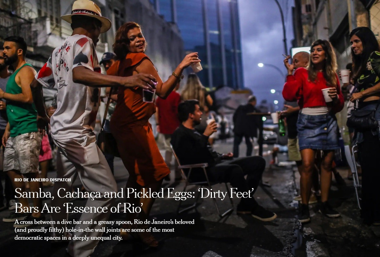 Matéria sobre bares do Rio foi destaque no 'Times'