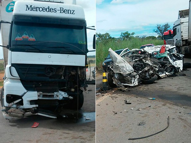 Batida entre caminhão e carro deixa dois mortos em Correntina, no oeste da Bahia (Foto: Magnum Favretto/Blog do Sigi Vilares)