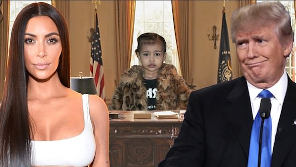 Um meme fazendo piada do encontro da socialite Kim Kardashian com o presidente norte-americano Donald Trump (Foto: Twitter)