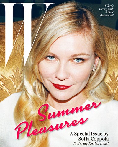 Capa da revista W, com Kirsten Dunst (Foto:  )