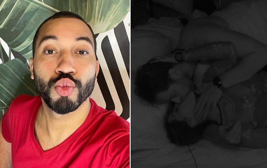 Gil do Vigor comenta beijo entre Laís e Gustavo no BBB22 (Foto: Reprodução/Instagram e Globoplay)