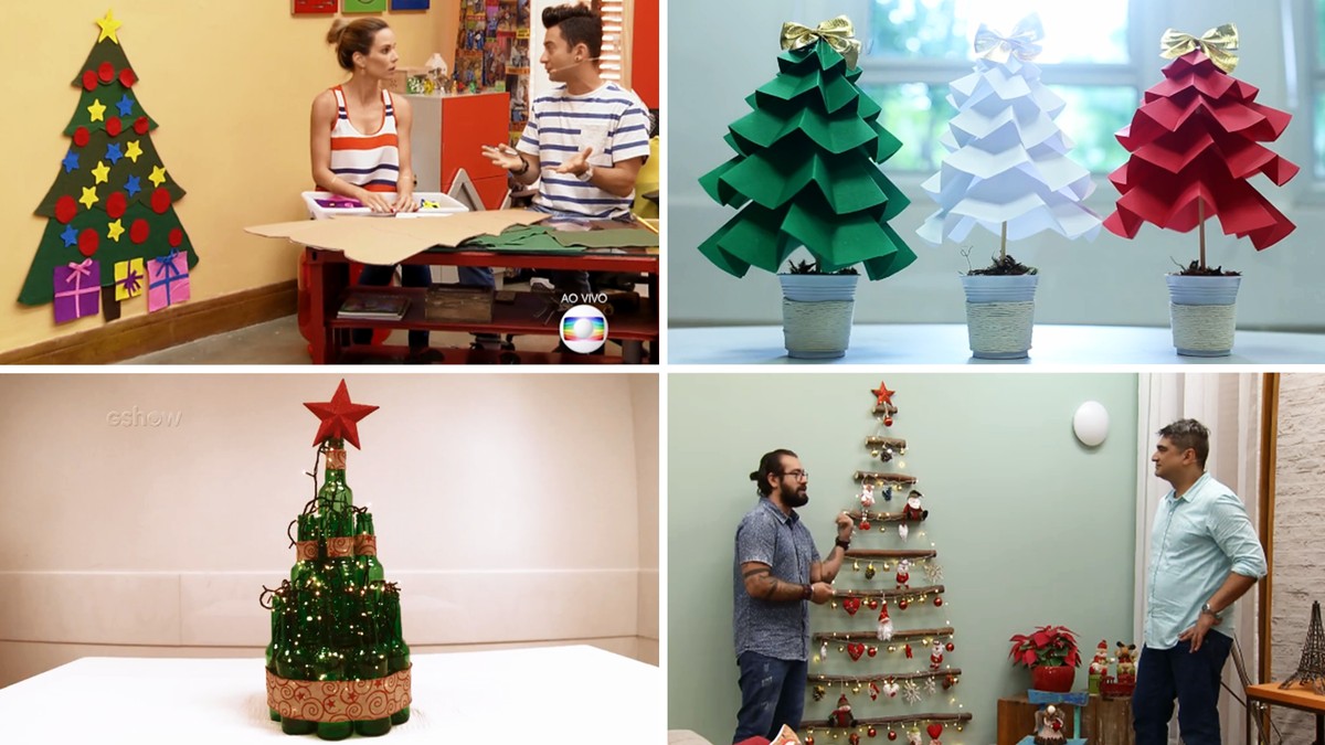 Ideias para montar uma árvore de Natal barata e criativa | É de Casa | gshow