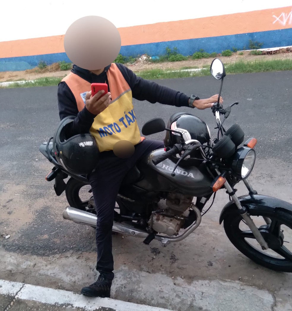 Passageira denuncia mototaxista por importunação sexual em Teresina — Foto: Arquivo Pessoal