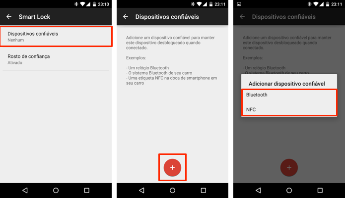 Adicione um dispositivo Bluetooth para manter o celular desbloqueado (Foto: Reprodução/Paulo Alves)