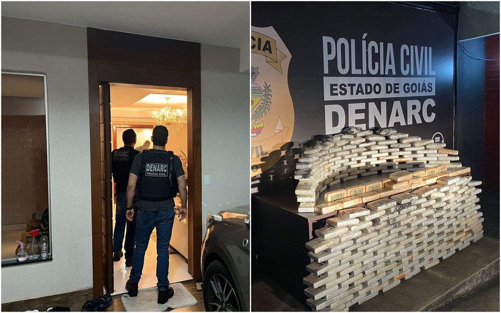 Polícia prende Carlos Noronha, suspeito de tráfico de drogas, em sua casa de luxo em Goiânia, Goiás — Foto: Reprodução/Polícia Civil