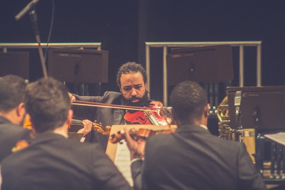 Músico da Orquestra Municipal de Guarujá  — Foto: Divulgação/Prefeitura de Guarujá