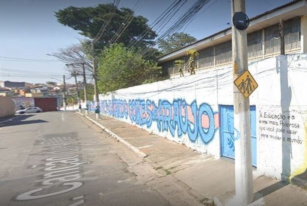 A Escola Estadual Professor Armando Gomes de Araújo, no Itaim Paulista, Zona Leste de São Paulo. — Foto: Reprodução/GoogleStreetView