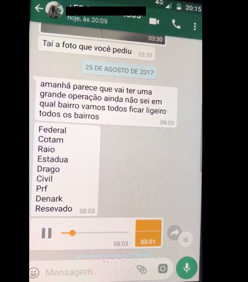 Polícia investiga quem repassava informações para o suspeito.  (Foto: Reprodução/Polícia Civil)