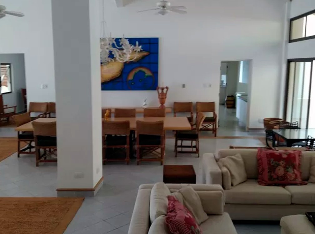 Casa de luxo em ilha de Ubatuba — Foto: Reprodução/TV Vanguarda