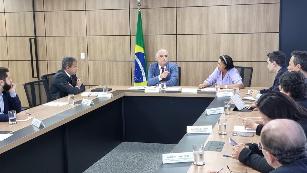 Reuni&atilde;o do governo do RN com ministro M&aacute;rcio Fran&ccedil;a, em Bras&iacute;lia &mdash; Foto: F&aacute;bio Duarte