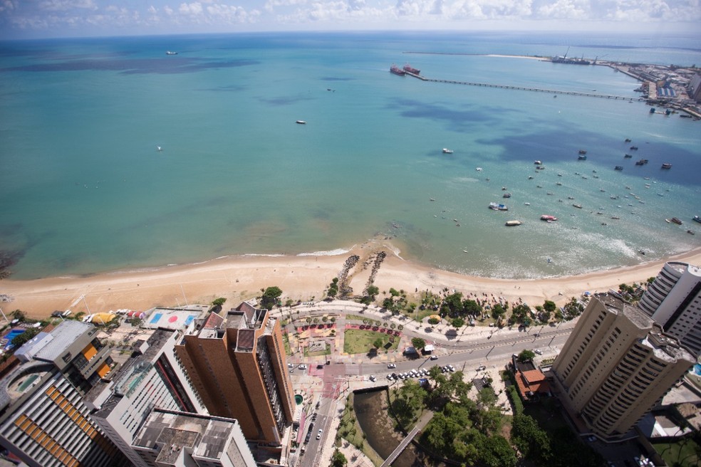 Praia do Mucuripe, em Fortaleza. — Foto: Fabiane de Paula/Sistema Verdes Mares
