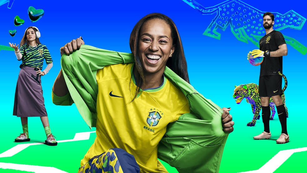 "Garra Brasileira", a coleção da Seleção para a Copa do Mundo FIFA 2022  — Foto: Reprodução/Nike