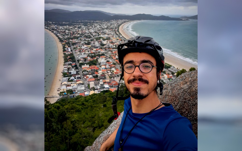 Brunno Magalhães está há mais de 4 meses na estrada para produzir contéudos sobre lugares por onde passa — Foto: Brunno Magalhães/Arquivo pessoal