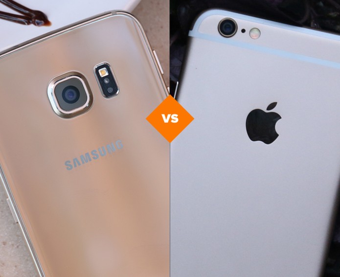 Galaxy S6 Edge ou iPhone 6: qual dos tops tem o melhor desempenho (Foto: Arte/TechTudo)